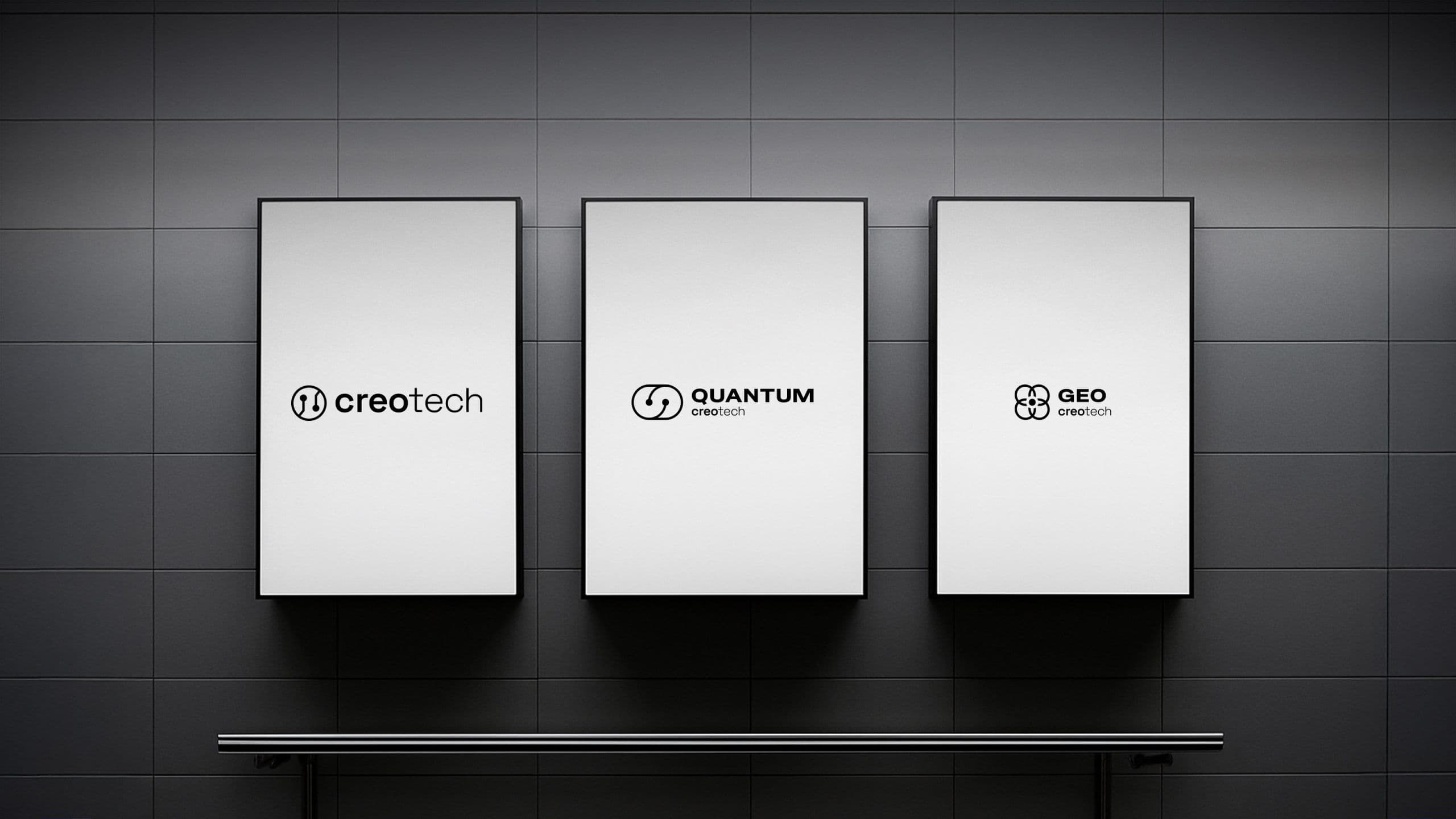 New visual identity of the Creotech Instruments Group, including Creotech Quantum and Creotech Geo.